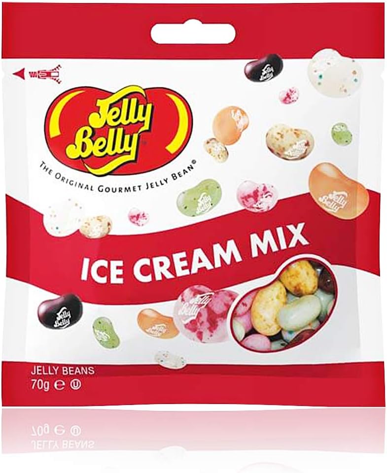 Jelly Belly Jelly Beans – Bonbons sans gluten, sans produits laitiers et sans graisse – 70 g de nourriture pour enfants (mélange de crème glacée)
