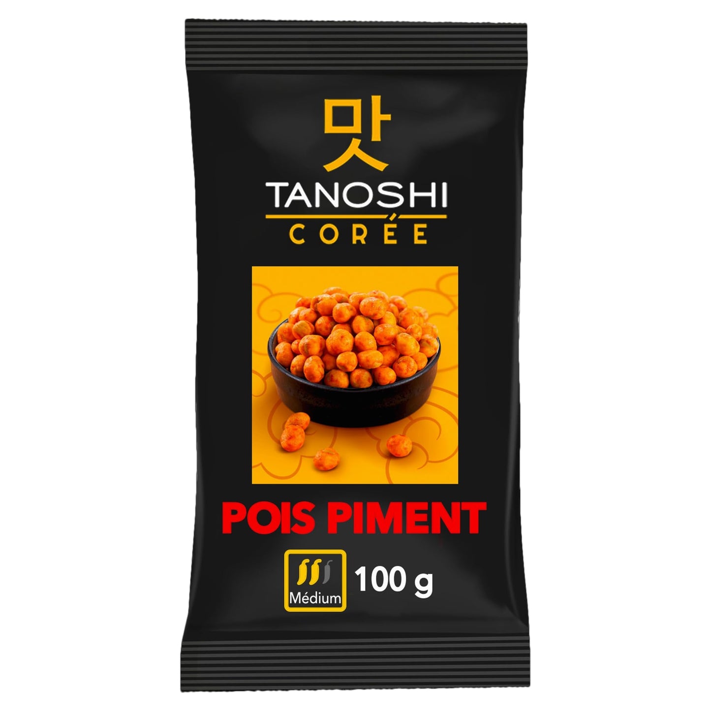 TANOSHI - Pois Wasabi - Apéritif Japonais - Goût Piquant - Sans Glutamate Ajouté - Paquet de 100 g