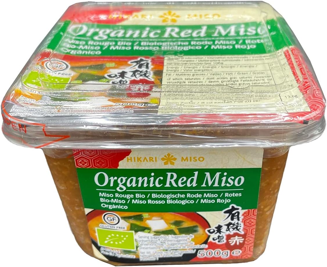 Hikari Miso Organic Red Miso, Pâte de soja bio rouge du Japon, 500g