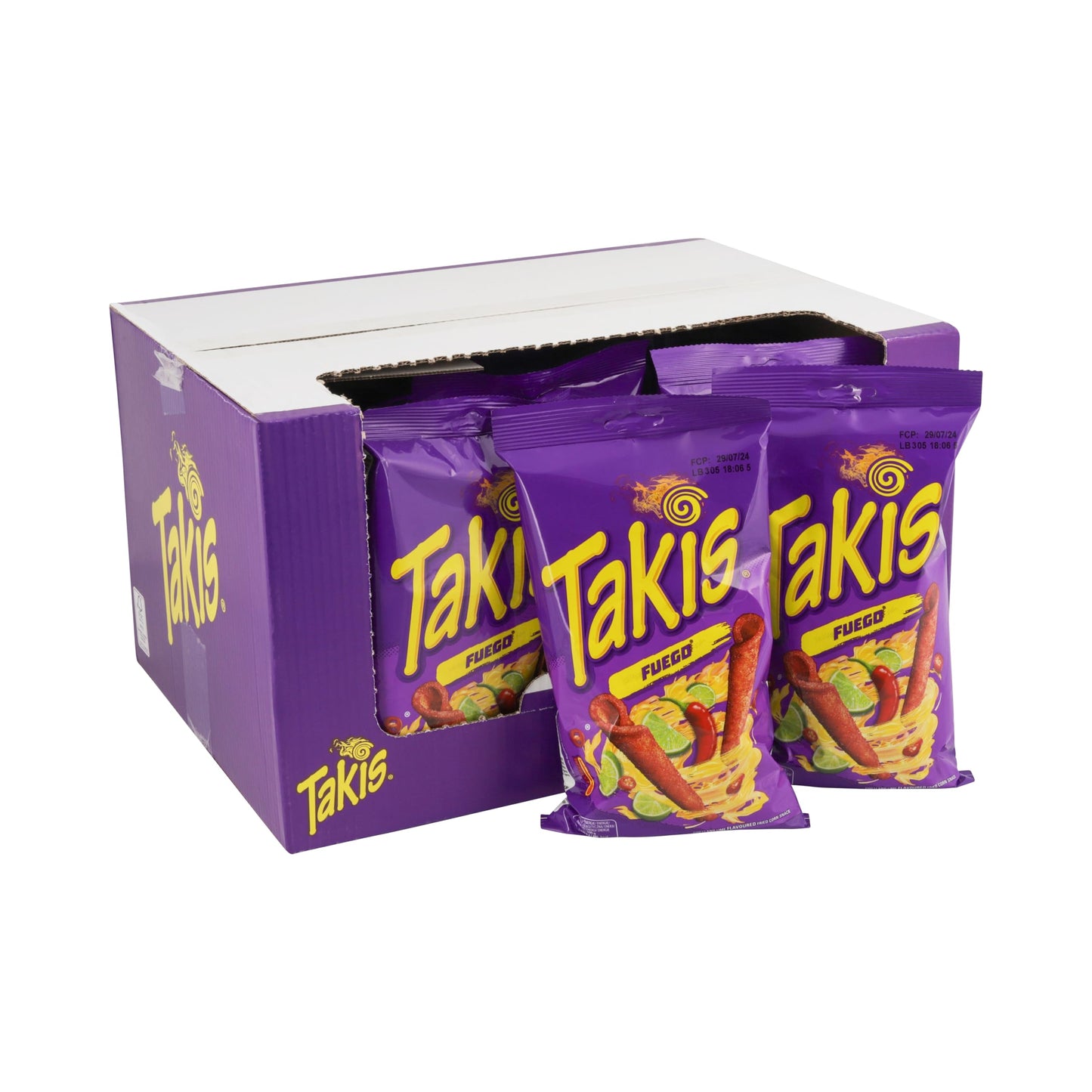 TAKIS - Chilli Corn & Lime Fuego Snack - 100g (Lot de 1)
