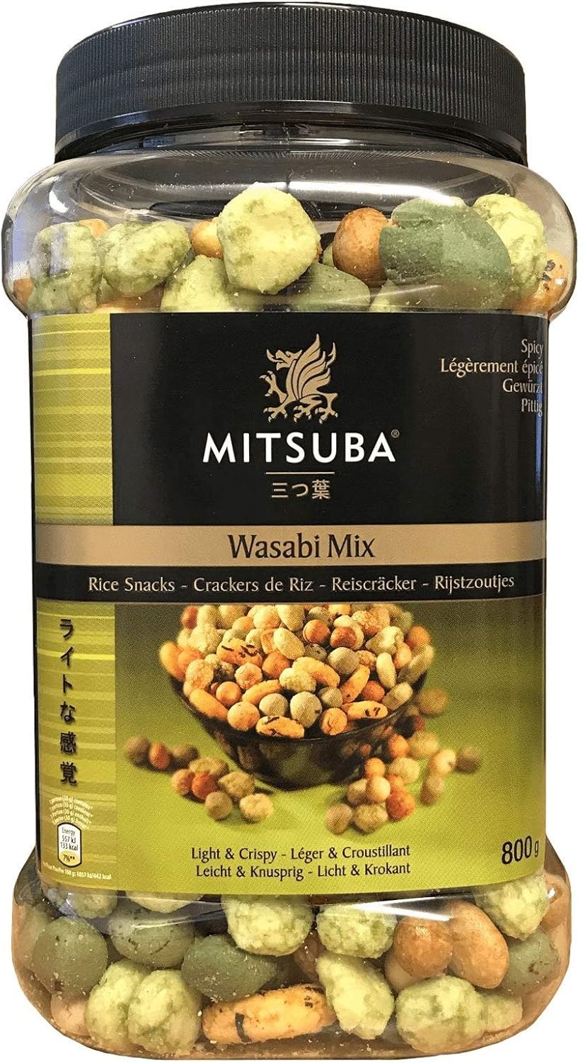 Mitsuba Wasabi Mix Snacks de riz Bouteille de 800 g