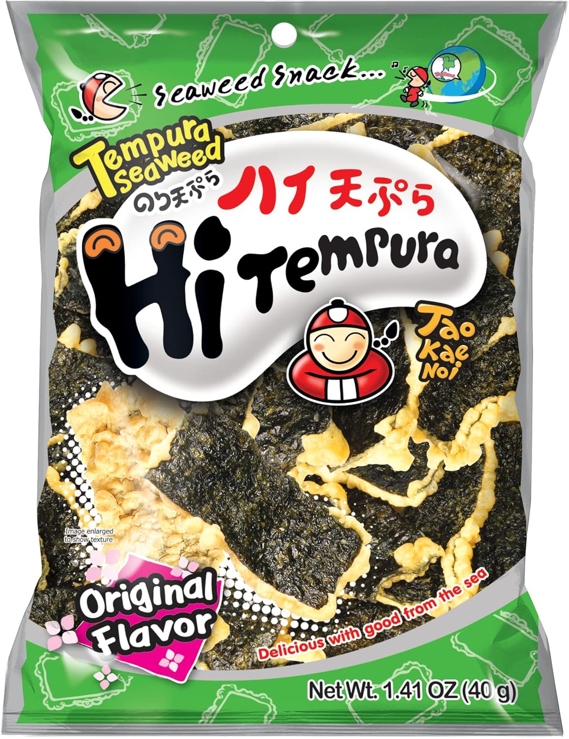 TAO KAE NOI - Snack aux Algues Tempura Original - (1 x 40 g)