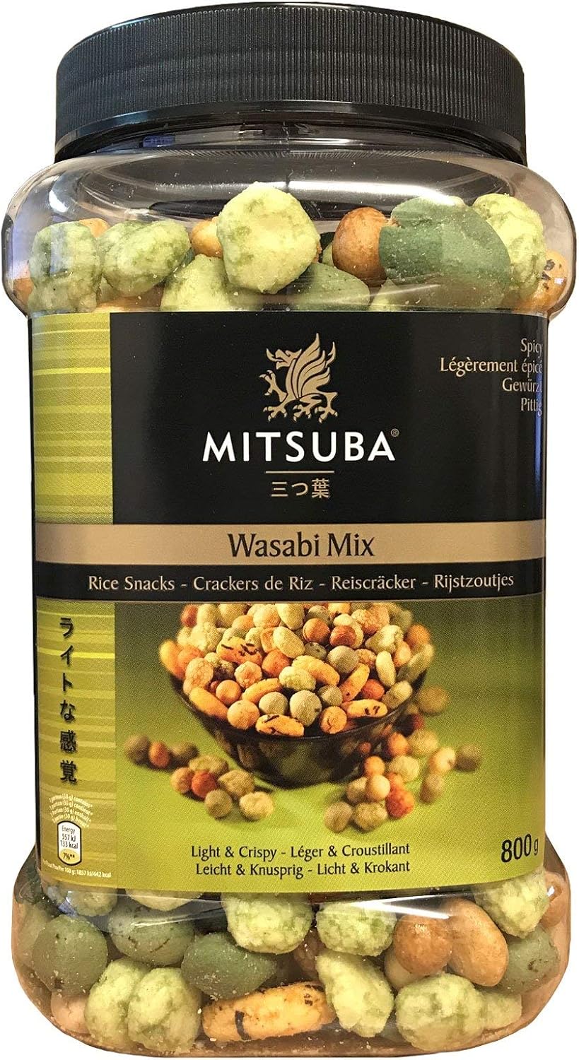 Mitsuba Wasabi Mix Snacks de riz Bouteille de 800 g