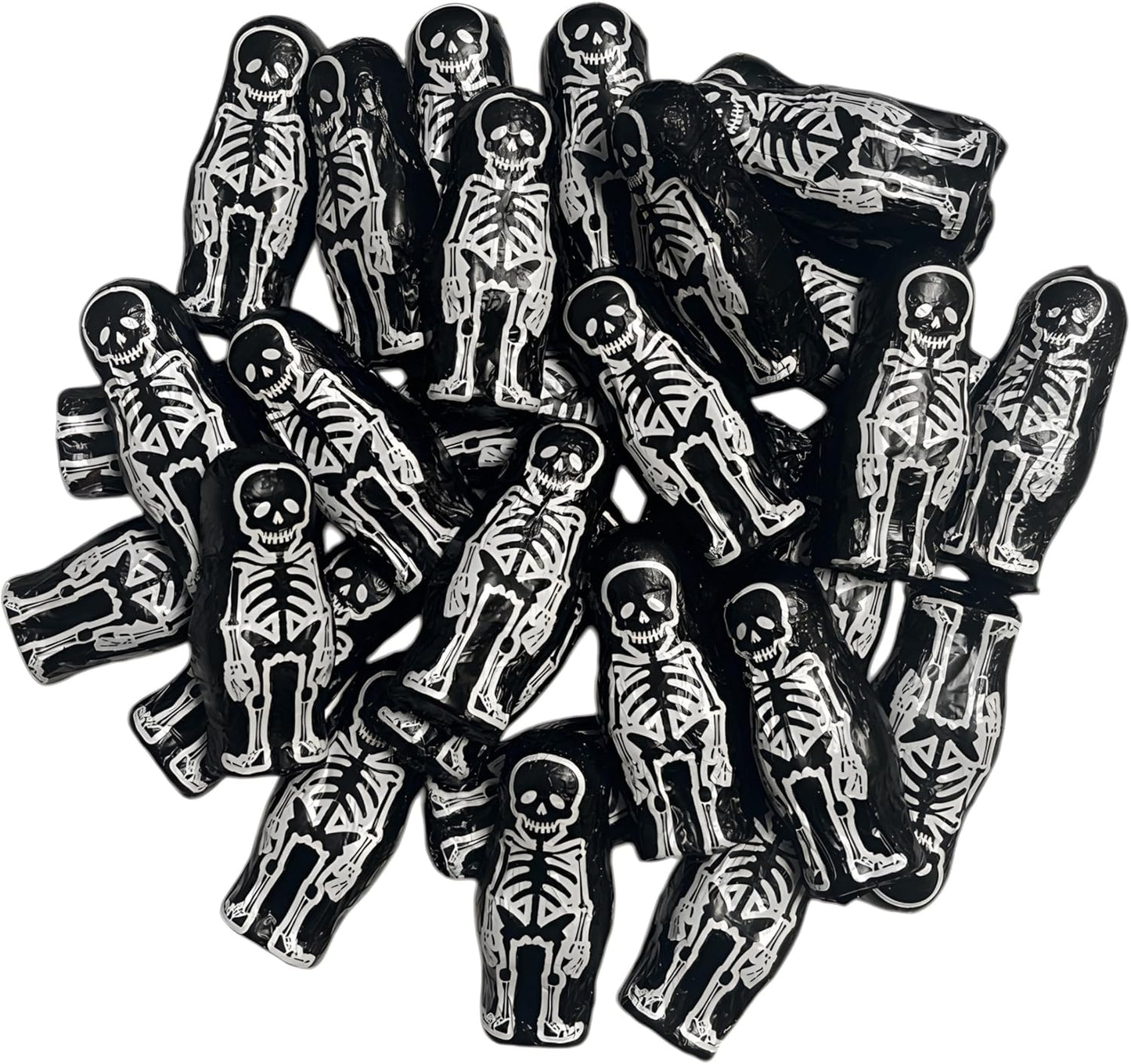 Halloween Decoration Interieur, 30 Squelettes en Chocolat, 210g en emballage individuel