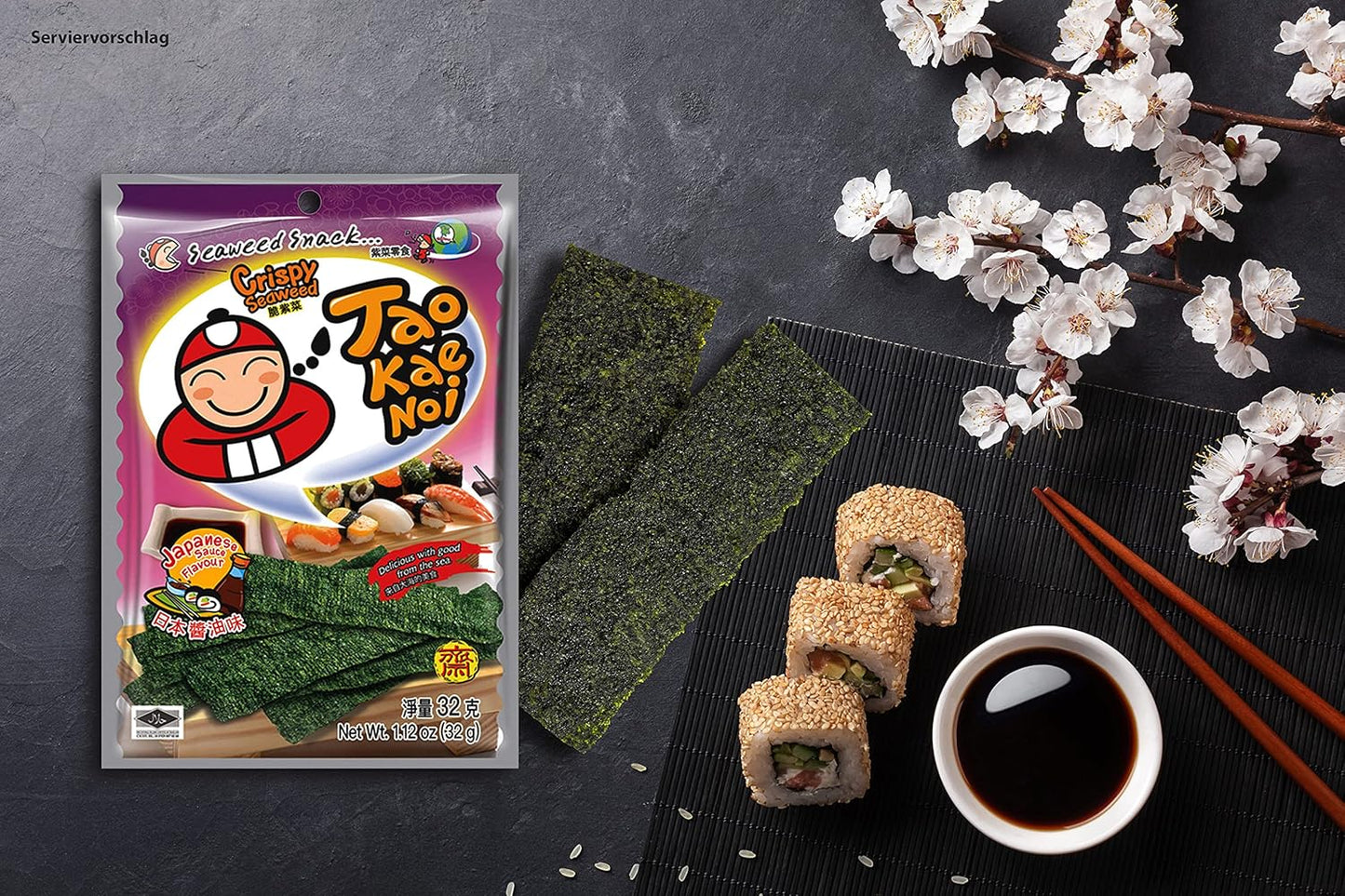 Tao Kae Noi Crispy Seaweed Sauce Japonaise Flavour 32g