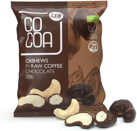 COCOA - Enrobées de Chocolat Noir BIO aux Noix de Cajou - A l'unité (70g)
