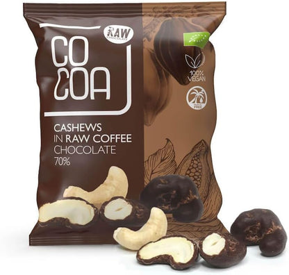 COCOA - Enrobées de Chocolat Noir BIO aux Noix de Cajou - A l'unité (70g)