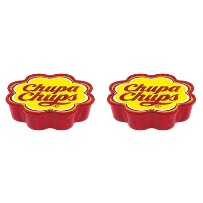 Chupa Chups - Tubo de 100 Sucettes - Parfums Choco/Vanille, Lait/Fraise, Caramel - 0 Pour cent de Matières Grasses - Idéal pour Fêtes d'Anniversaires - Boite Milky de 1,2 Kg