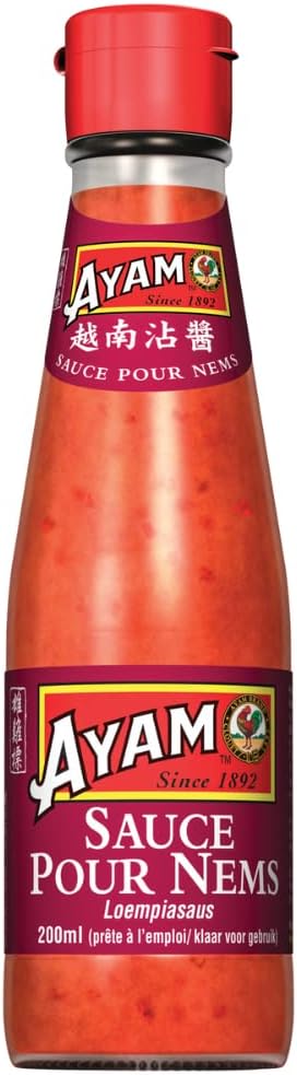 AYAM Sauce pour Nems | Sauce à base d'extraits de Poisson | Haute Qualité | Saveurs Authentiques d'Asie | Cuisiner chez Soi | Alimentation Saine | Sans Gluten | Sans Conservateurs - 200ml