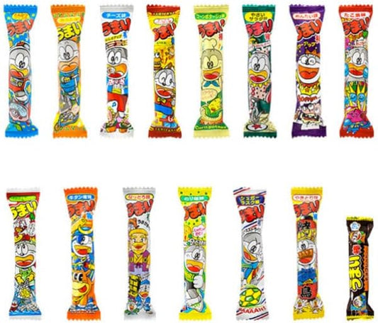 Dagashi Lot de 55 paquets de 11 saveurs de bonbons japonais