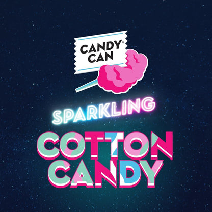 Candy Can, Cotton Candy, boisson pétillante, saveur nostalgique de soda américain, sans sucre, 1 boîte de 330 ml