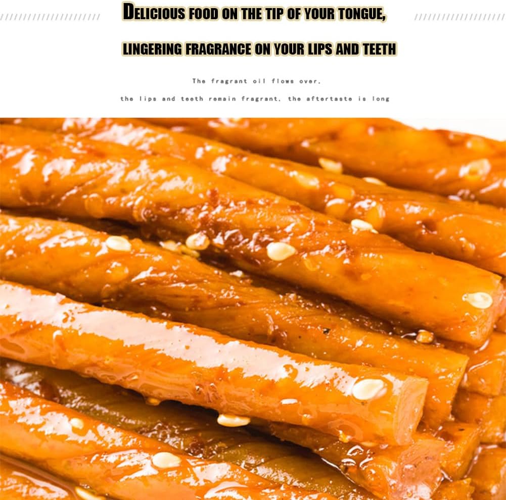 McKona Latiao - Snacks Chinois Épicés Épicé Chaud Snack En Rouleau De Tofu Épicé Délicieuses Collations Épicées Bandes Chaudes Classiques Pour Le Bureau Snack (100 G × 2 Pièces) (Saveur BBQ)