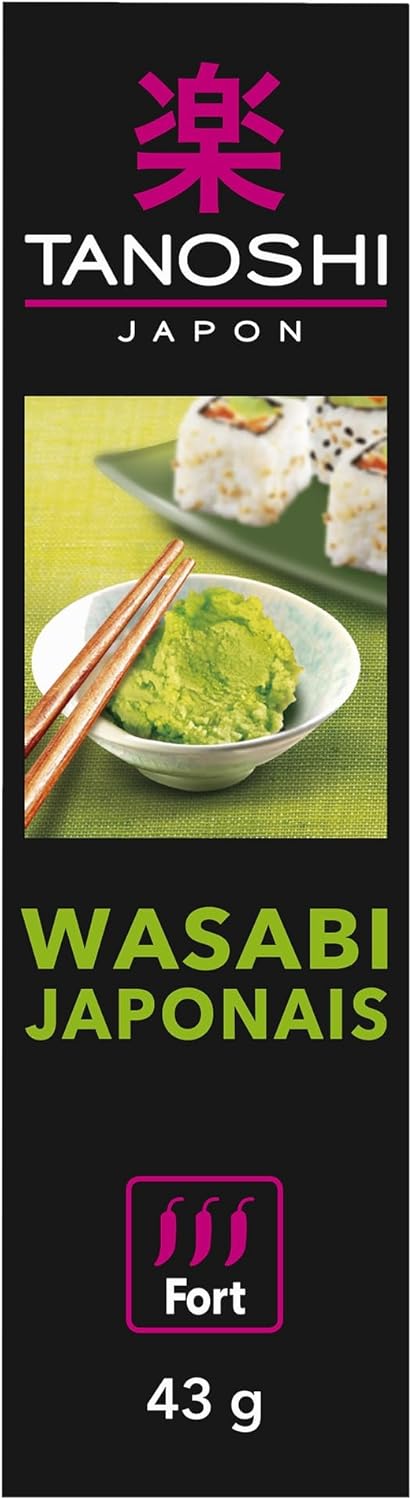 TANOSHI - Wasabi - Raifort Japonais à Utiliser comme Condiment - 1 Tubes de 43 g