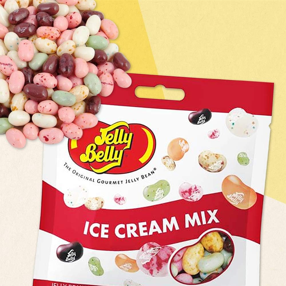 Jelly Belly Jelly Beans – Bonbons sans gluten, sans produits laitiers et sans graisse – 70 g de nourriture pour enfants (mélange de crème glacée)