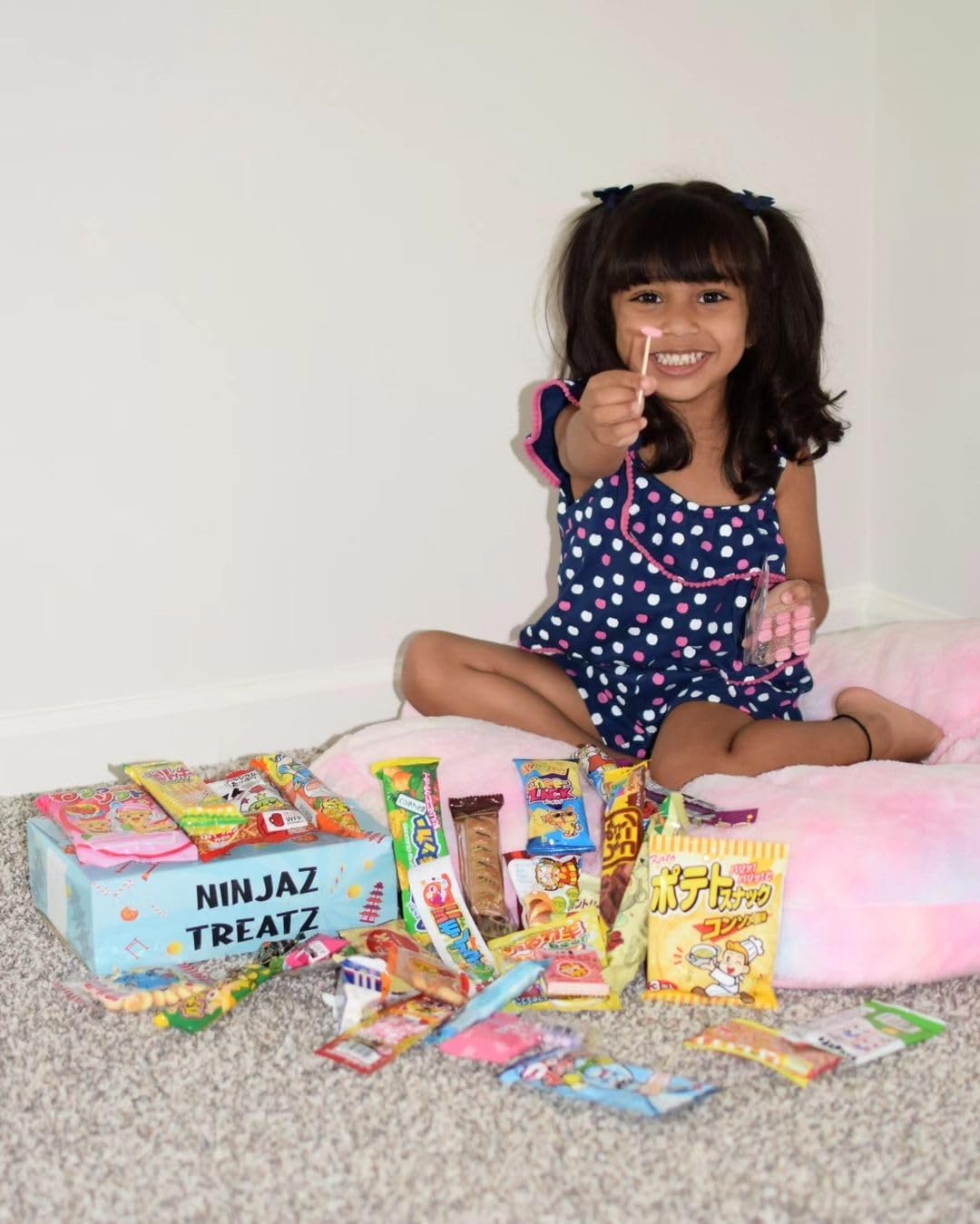 NINJAZ TREATZ 30 bonbons japonais Snacks Box Japonais Dagashi (boîte en carton)