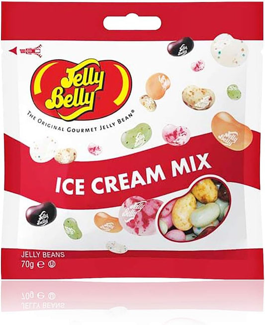 Jelly Belly Jelly Beans – Bonbons sans gluten, sans produits laitiers et sans graisse – 70 g de nourriture pour enfants (mélange de crème glacée)