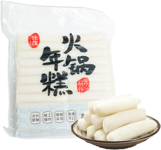 BaiLiSnacky Gâteau De Riz Naturel 400g Bâtonnets De Riz Gâteau De Riz Nouilles De Riz Pour Par Exemple Plats Asiatiques Fondue Gâteau De Riz Frit Chinois (Bâtonnets de galettes de riz)