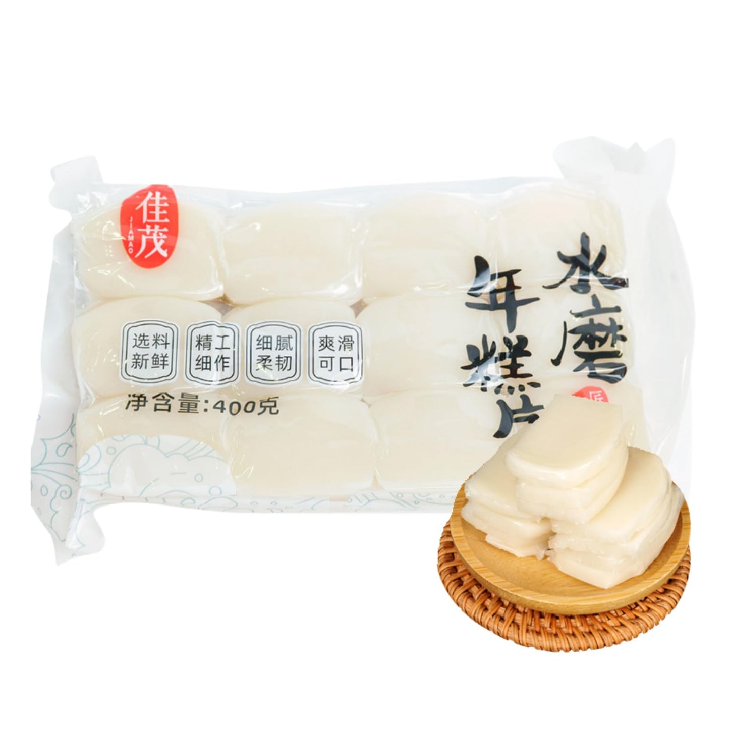 BaiLiSnacky Gâteau De Riz Naturel 400g Bâtonnets De Riz Gâteau De Riz Nouilles De Riz Pour Par Exemple Plats Asiatiques Fondue Gâteau De Riz Frit Chinois (Bâtonnets de galettes de riz)
