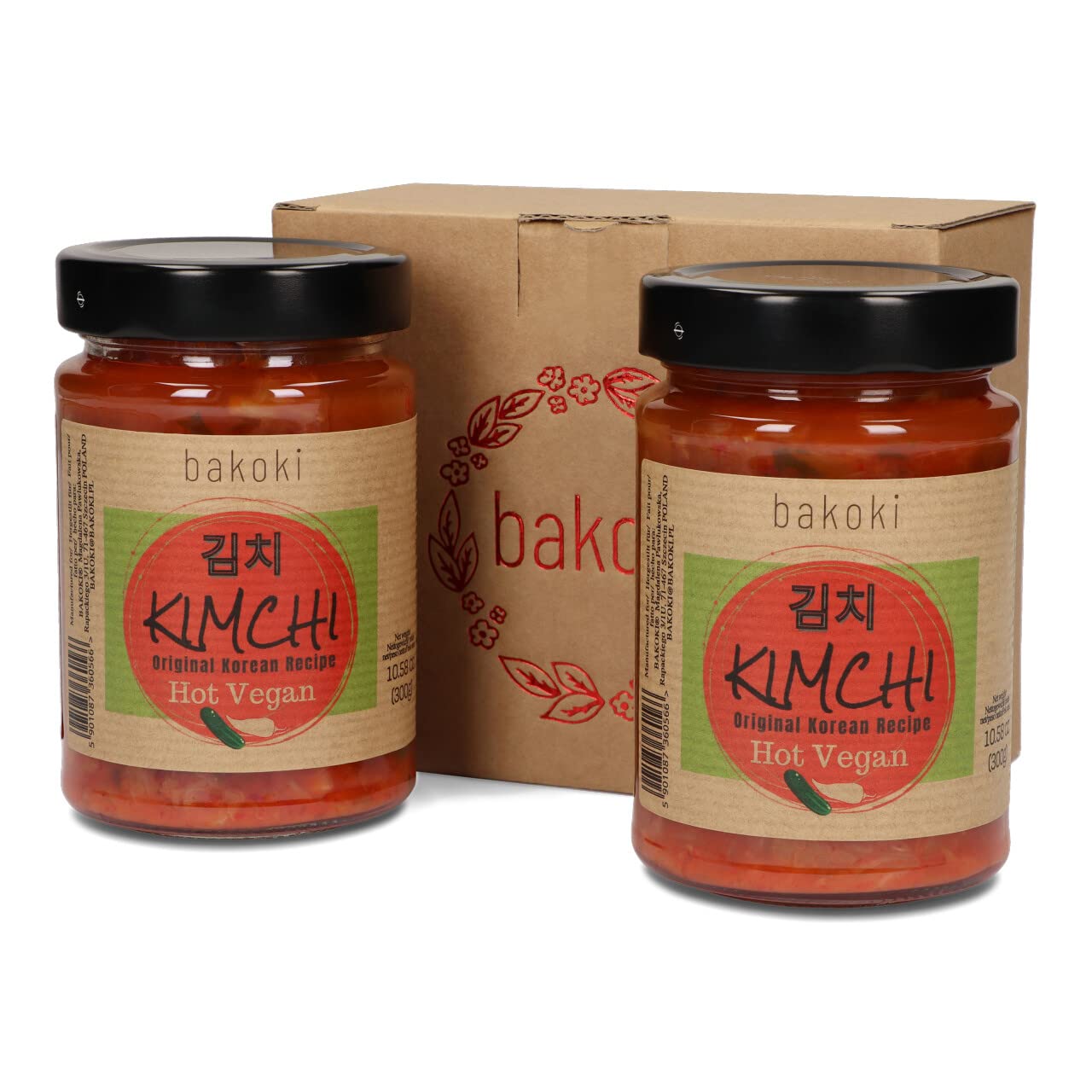 Bakoki® Premium KIMCHI Hot, Recette originale coréenne (2 x 300g)