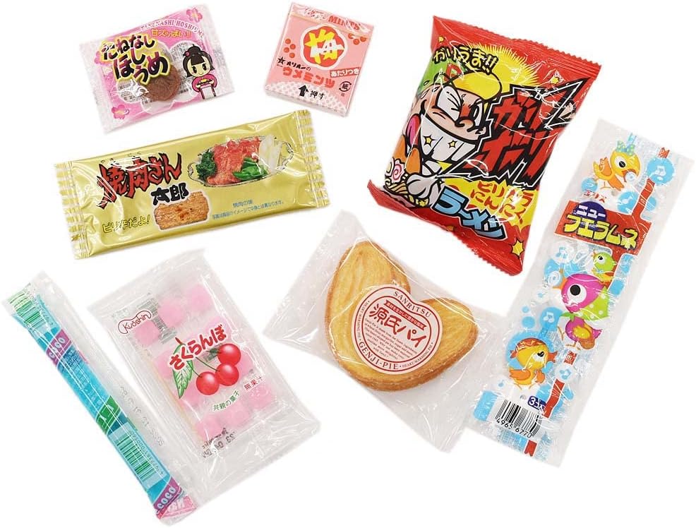 Assortiment de 40 bonbons japonais « MAIKO » DAGASHI - Bonbons japonais - Nourriture japonaise avec autocollant MAIKO Pio Big Bazar