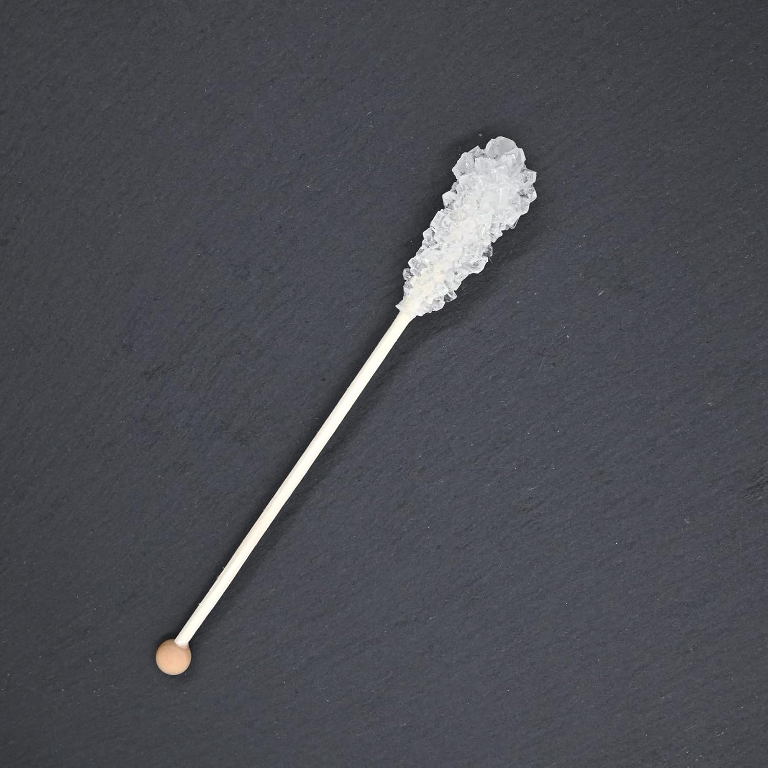 SIVIFOOD White Rock Candy Sticks Natural Pack de 25 - Bonbons de roche blanche naturelle sur un bâton pour le thé, sucre sur un bâton, bâtonnets de bonbons pour décoration, sucre cristal de Noël