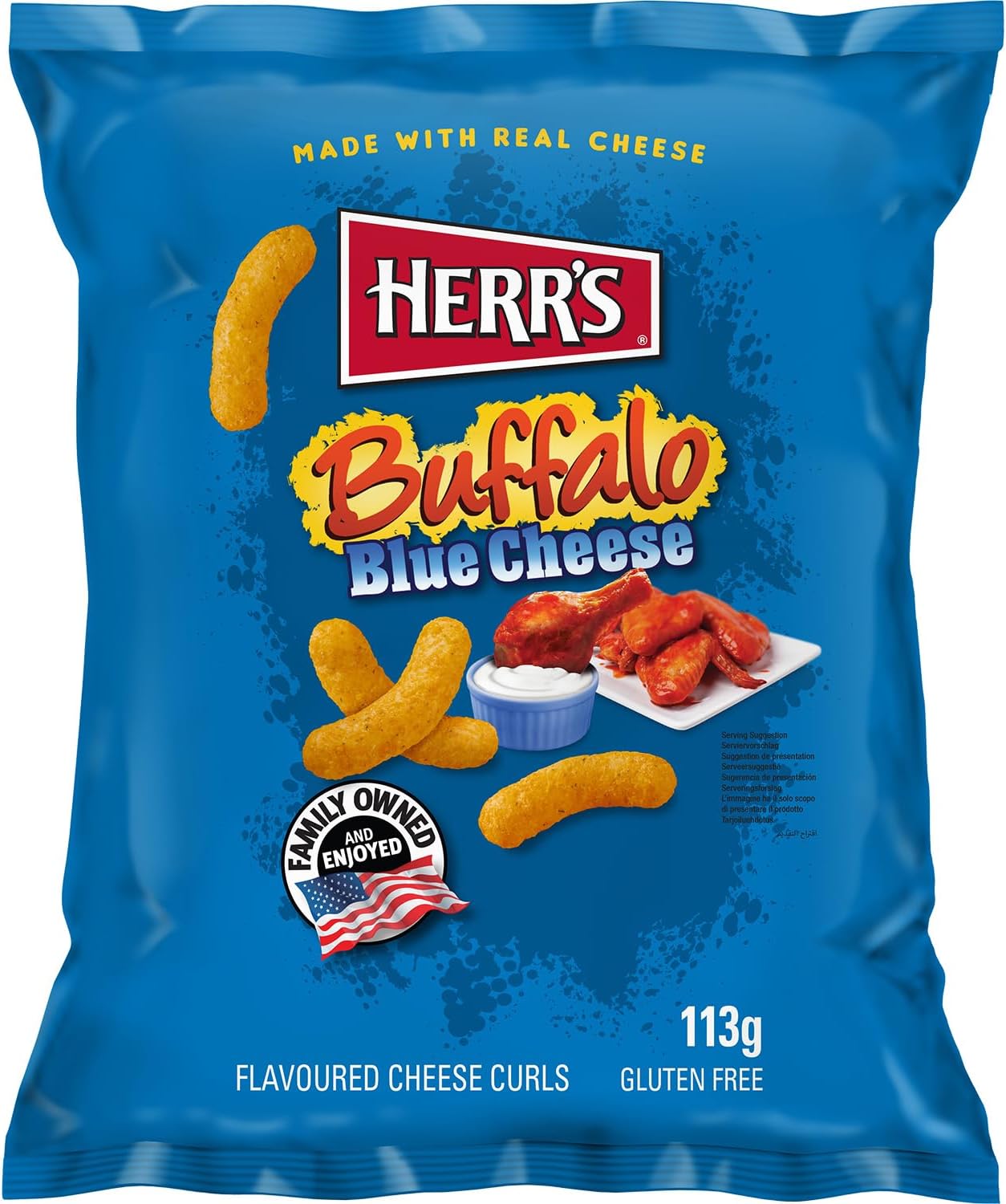 HERR'S - Feuilletés au fromage Buffalo et bleu - 1 X 113 GR