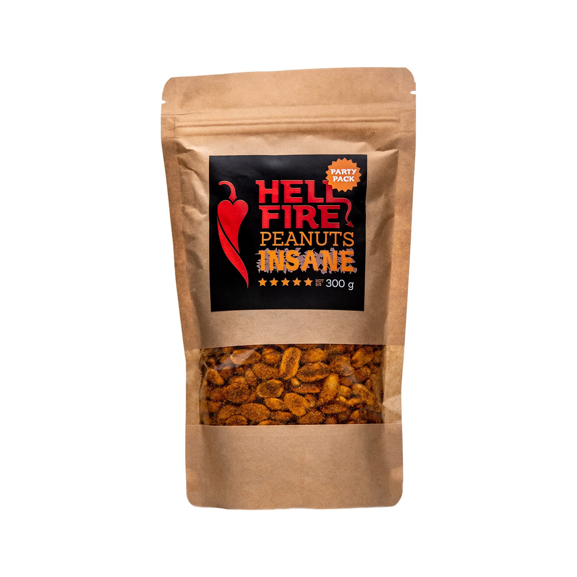 I LOVE SPICY Hellfire Peanuts Insane 100g Carolina Reaper Cacahuètes Super Épicées Snacks Salés; Piquant 5/5