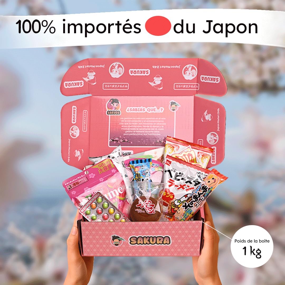 JAPON MARKET - JapanBox Édition Spéciale Noël - Box Bonbon Japonais, Assortiment Bonbons, Snack, Chocolats, Biscuits et Plus - Boite Surprise Idéale Pour Cadeau, Dégustation Japonaise Authentique