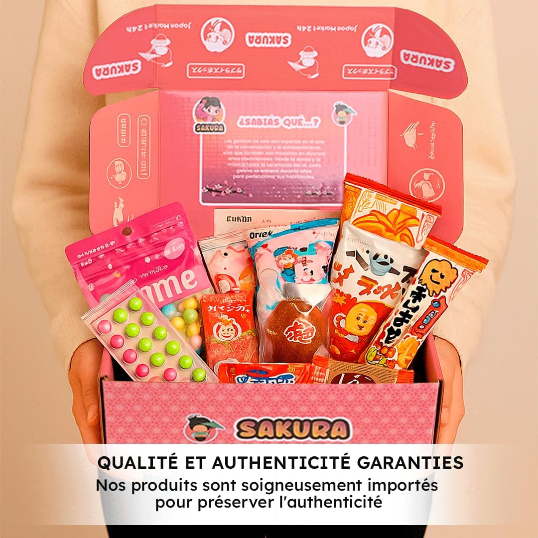 JAPON MARKET - JapanBox Édition Spéciale Noël - Box Bonbon Japonais, Assortiment Bonbons, Snack, Chocolats, Biscuits et Plus - Boite Surprise Idéale Pour Cadeau, Dégustation Japonaise Authentique
