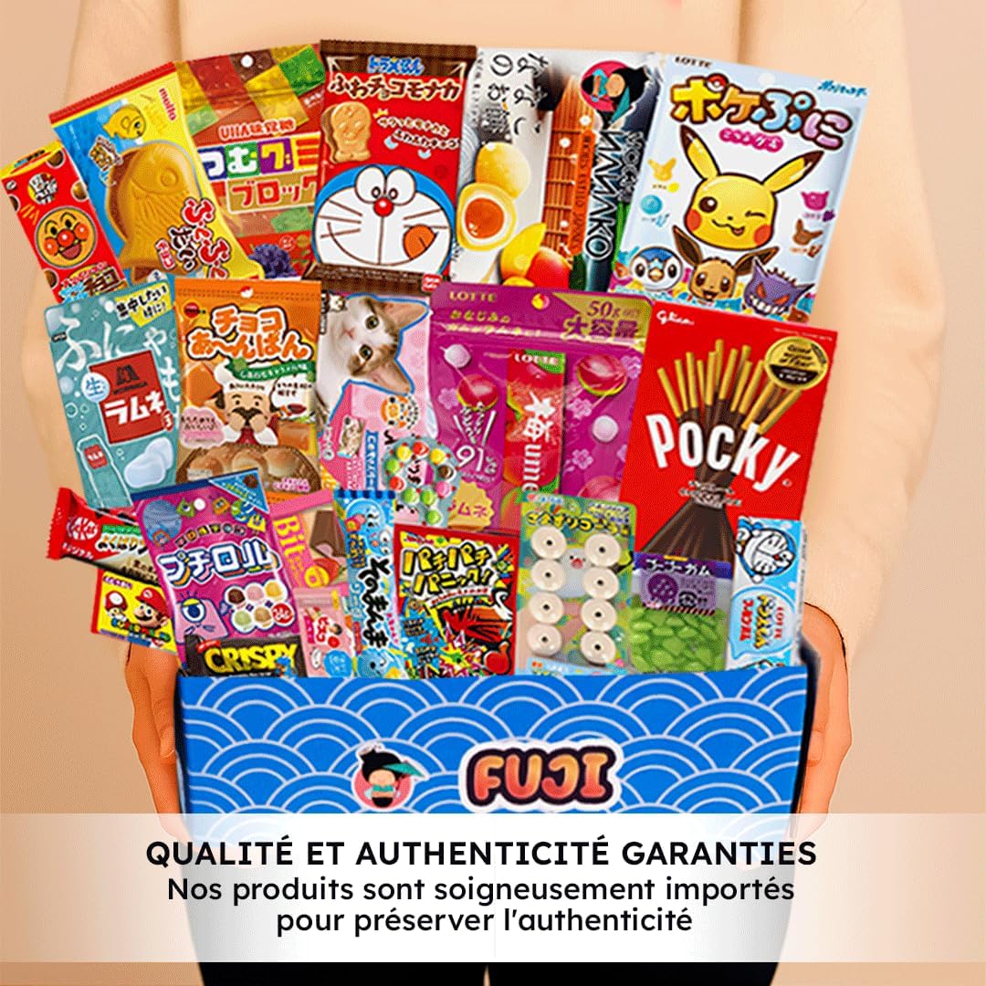 JAPON MARKET | Box Bonbon Japonais Premium | JapanBox Édition Spéciale | Bonbon Japonais | Bonbon Anniversaire Enfant| Assortiment Bonbons Avec Ramen, Snack Salé, Chocolats, Boissons, Biscuits | Fuji