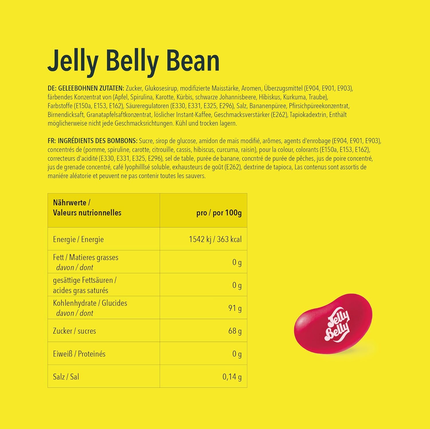 Jelly Belly Bean Boozled 100g avec roue – Bonbon americain - Défi goûts bizarres – Jelly Beans Challenge – Jeu Amusant & Extrême – Idéal pour Soirées, EVG/EVJF & Fêtes