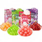 75g fruits gummies bonbon bonbons en gros bonbon halloween,bonbons pelables, litchis, raisins, bonbons pêche blanche-saveur de raisin vert