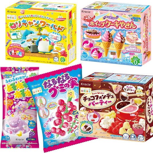Popin Cookin Assortiment de 5 bonbons japonais à faire soi-même avec cadeau