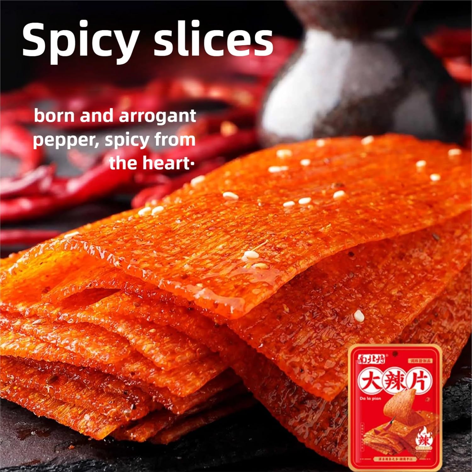 BaiLiSnacky De Bandes Épicées Latiao 68g*2Pcs Bâtons Épicés Chinois Collations Asiatiques Snacks Épicés Super Spicy Épicé & Savoureux Végétarien (petit gluten)