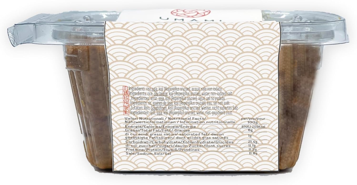 Umami Shiro Miso Fabriqué au Japon 500gr - Soja Cultivé au Japon, Fermentation longue de manière artisanale !