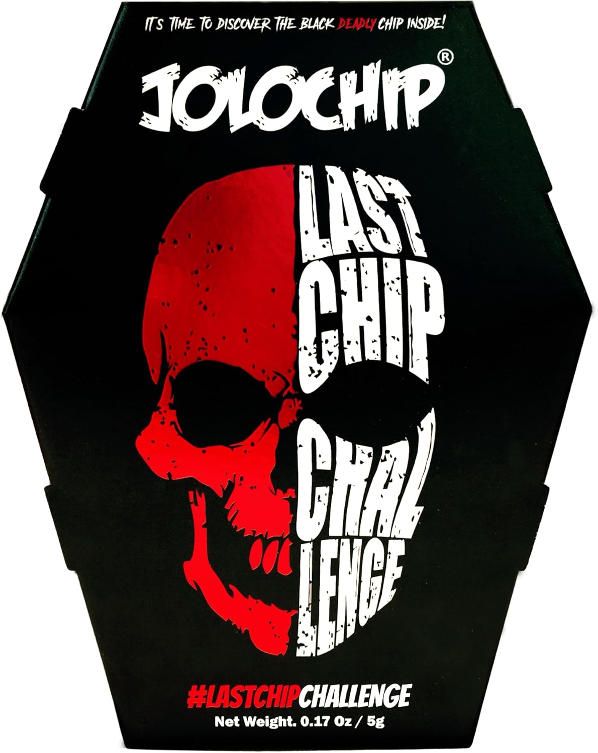 Jolochip Last-Chip-Challenge (Lot de 1) | Croustilles de tortilla épicées extrêmes | Puce la plus chaude du monde | Snack chaud ultime | 5 g
