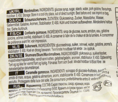 Rocky Mountain Marshmallows Mini 3x150g, bonbons américains traditionnels à rôtir sur le feu de camp, à griller ou à cuire au four, 3x150g