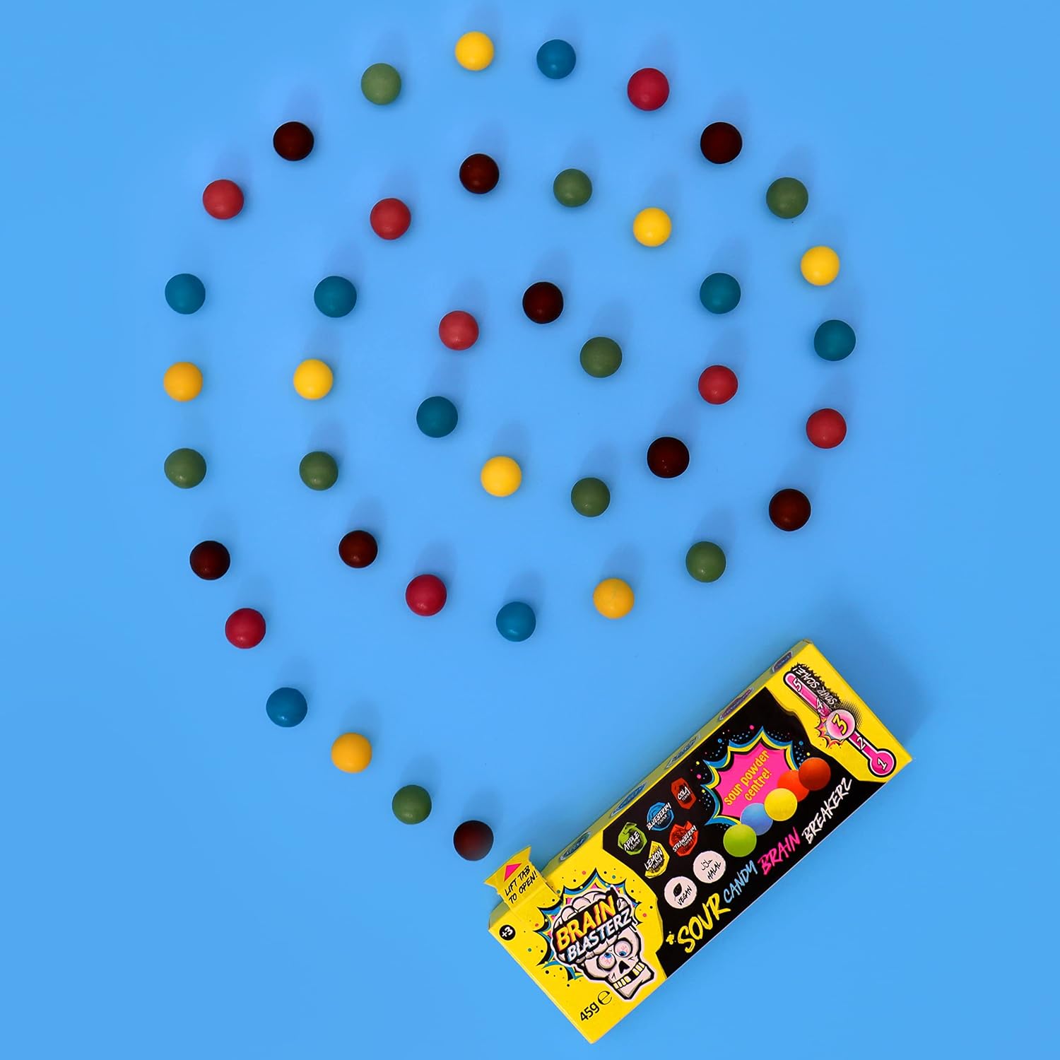 Brain Blasterz Boîte à friandises Super Sour Sweet – Hard Candy, Brain Breakerz, Candy Spray, Sour Powder Dipper et plus encore | Fraise, pastèque, baies et plus encore