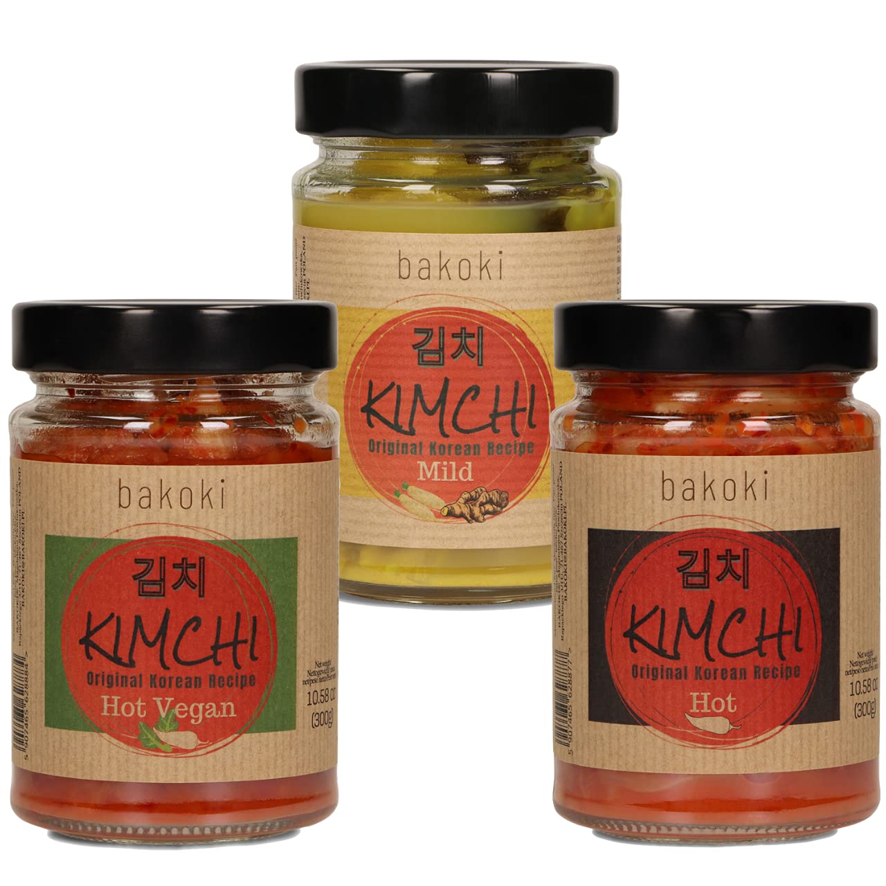 Bakoki® Premium KIMCHI Hot, Recette originale coréenne (2 x 300g)