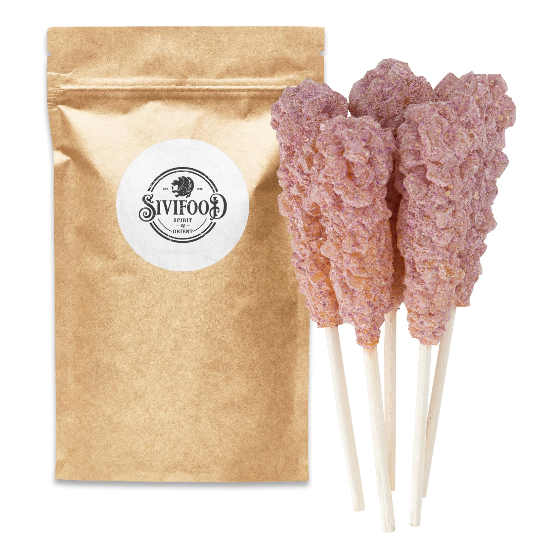 SIVIFOOD Rock Candy Sticks avec Cannelle Paquet de 10 - Bâtonnets de Bonbons Dorés sur Bâton pour Thé Cannelle Sucre sur Bâton Bâtonnets de Bonbons à Café à Offrir en Cadeau Bâtonnets de Décoration