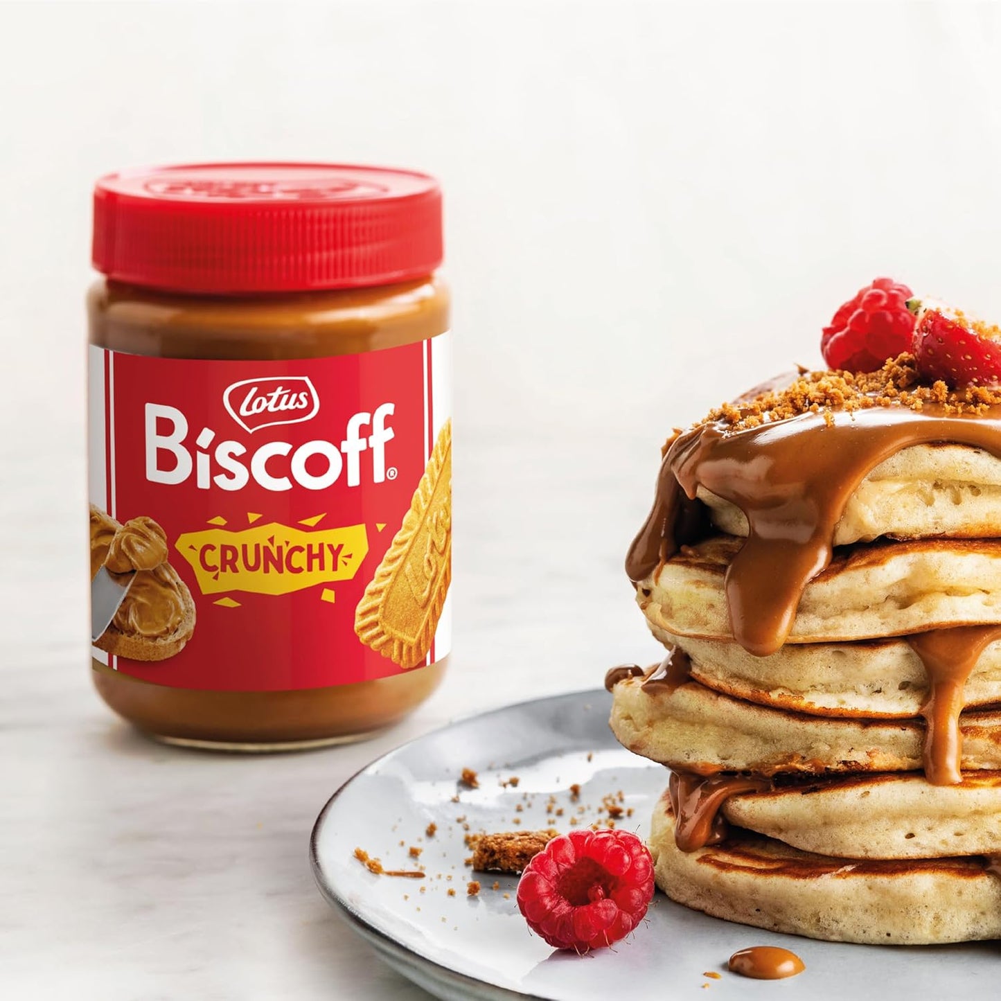 Lotus Biscoff | Biscoff Pâte à Tartiner | Crunchy | Vegan | Sans Fruits à Coque | Sans Colorant ni Arômes Artificiels | Pot PET | 380g