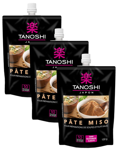 TANOSHI - Soupe Miso Tofu - Soupe Instantanée - 3 Personnes - Sans Glutamate Ajouté - 60, 9 g