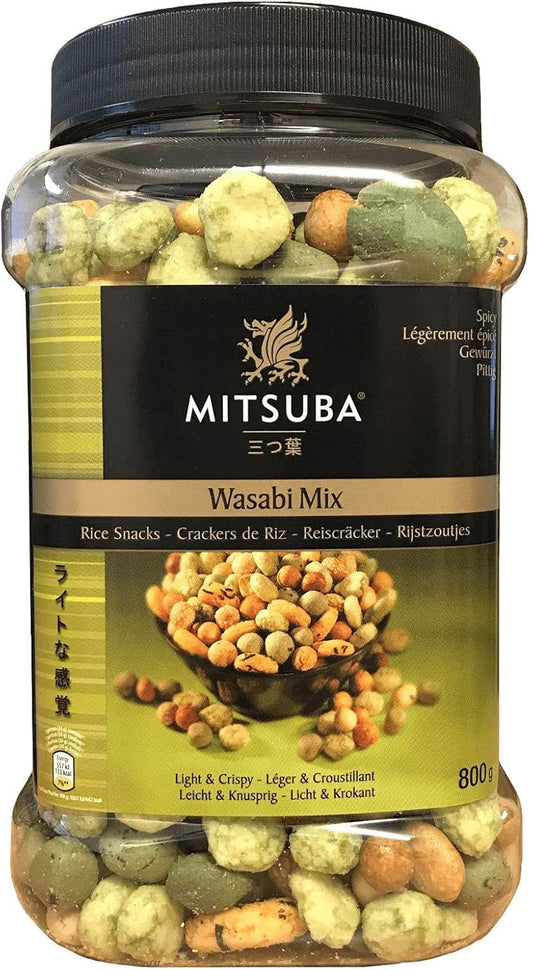 Mitsuba Wasabi Mix Snacks de riz Bouteille de 800 g