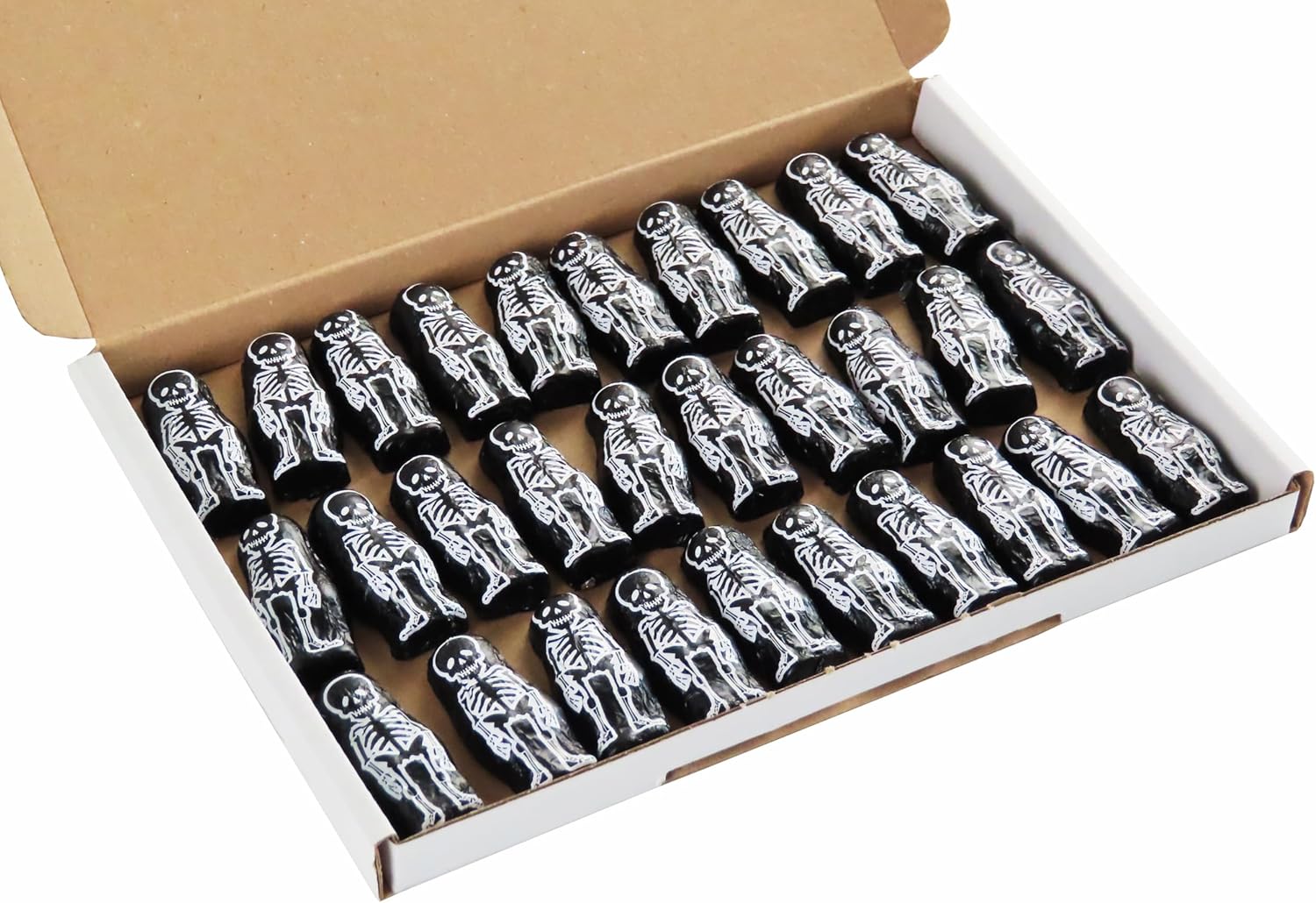 Halloween Decoration Interieur, 30 Squelettes en Chocolat, 210g en emballage individuel