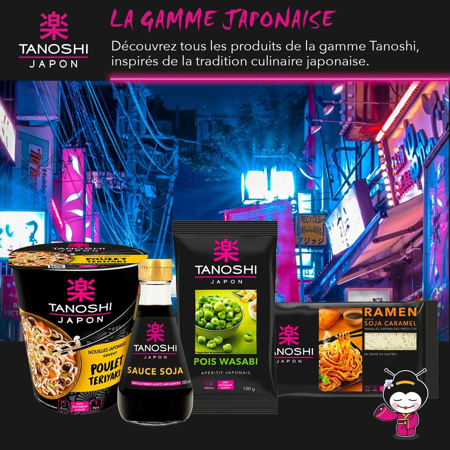 TANOSHI - Soupe Miso Tofu - Soupe Instantanée - 3 Personnes - Sans Glutamate Ajouté - 60, 9 g