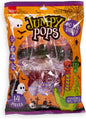 Jumpy Pops Halloween Lollies 140g – Sucettes sucrées en forme de tête de mort & sorcière avec ressort à enrouler autour des doigts – Cadeaux de fête, Trick or Treat, anniversaire & bonbons déco