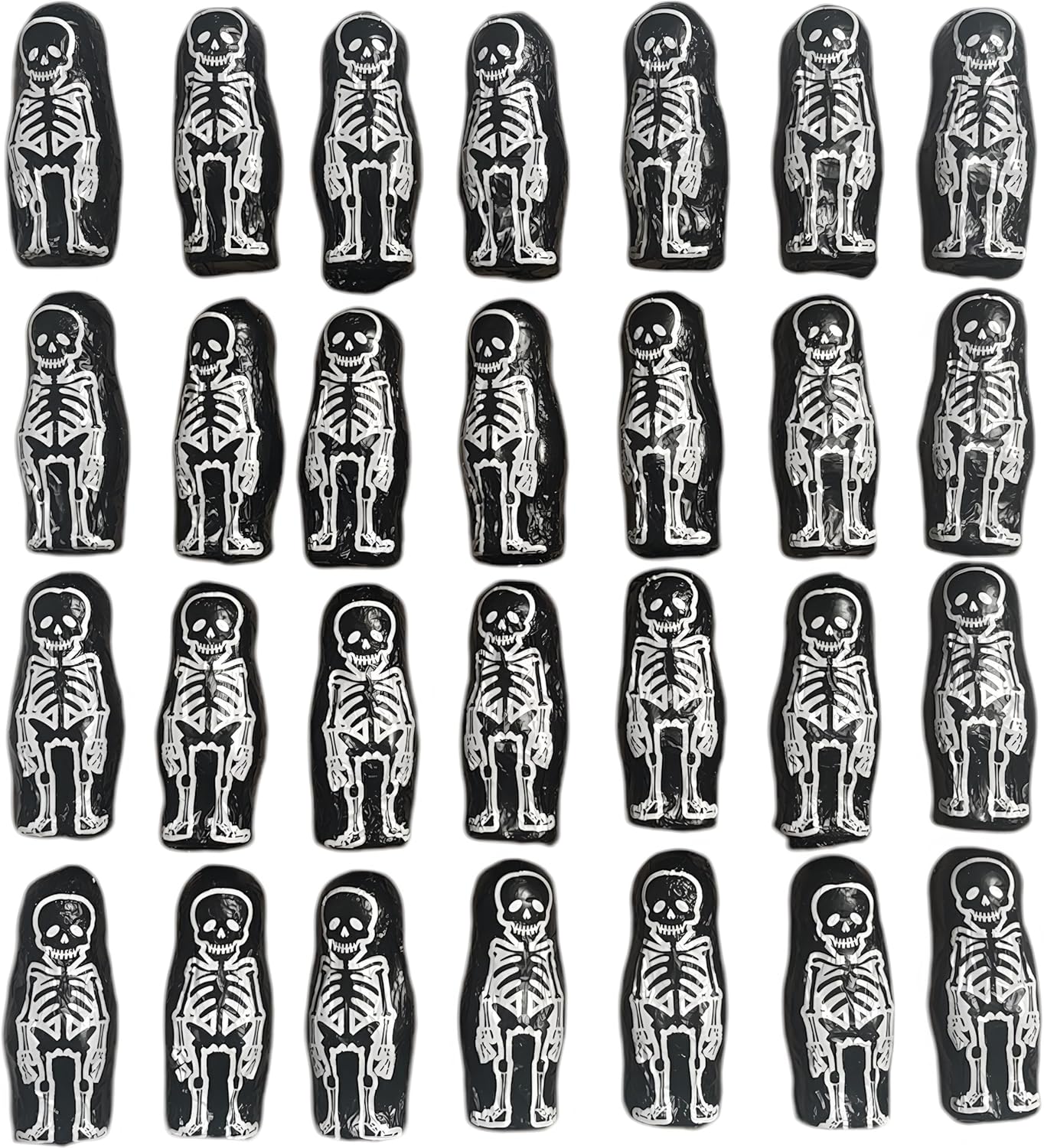 Halloween Decoration Interieur, 30 Squelettes en Chocolat, 210g en emballage individuel