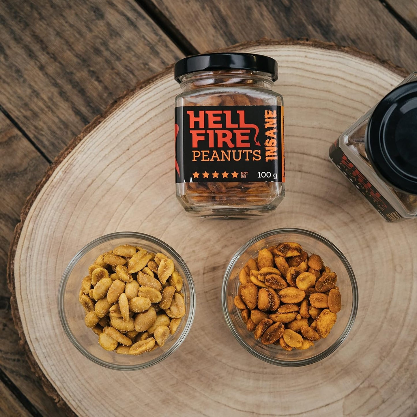 I LOVE SPICY Hellfire Peanuts Insane 100g Carolina Reaper Cacahuètes Super Épicées Snacks Salés; Piquant 5/5
