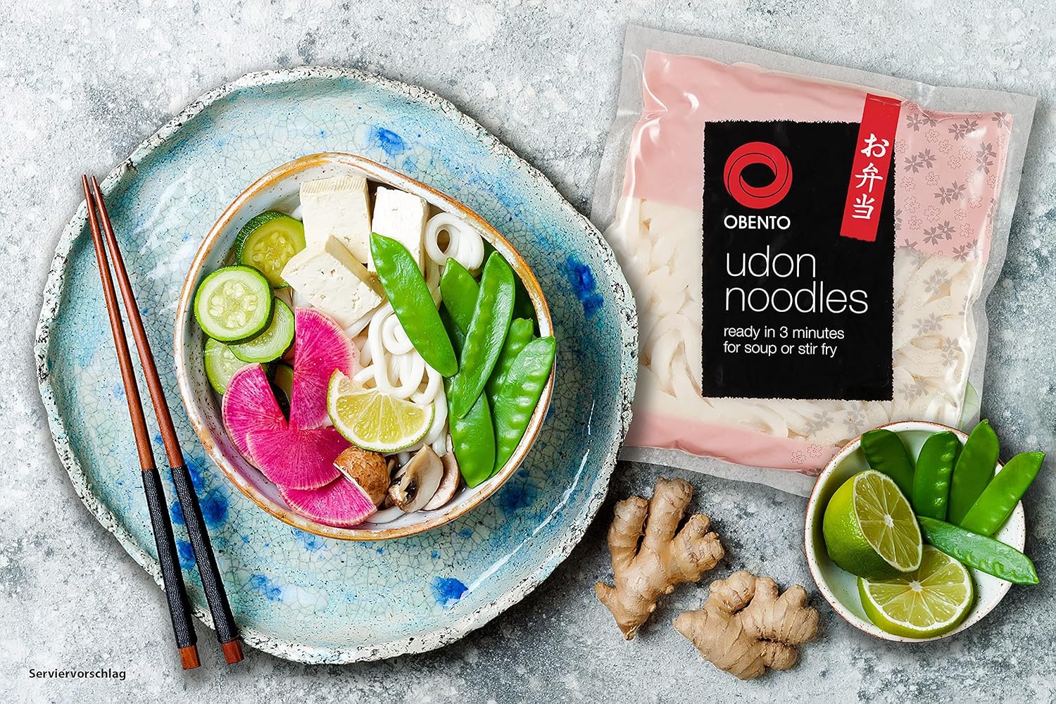 Obento - Udon - Nouilles japonaises, 200 g