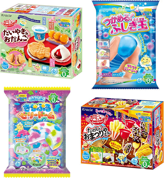 Japan2oz Kracie Popin Cookin Lot de 4 kits de bonbons à faire soi-même pour festival japonais